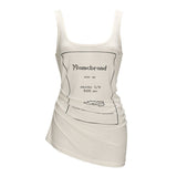 핫걸 레터 웨이스트 티셔츠