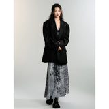 벨벳 백리스 스윙 드레스