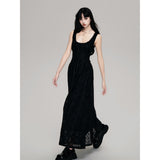 텐셀 코튼 슬리브리스 맥시 드레스