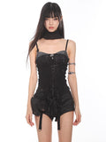 Sequin Lace Cross-Strap Cami