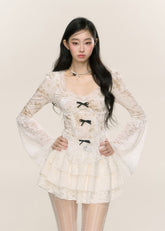 스파이시 레이스 긴팔 탑