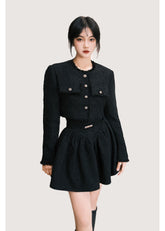 Italian Style Tweed Skirt Suit