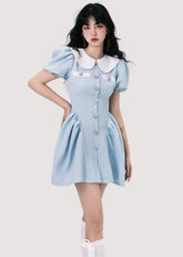 Small fragrance style baby collar dress