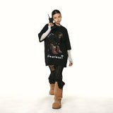 닥스훈트 프린트 코튼 티셔츠