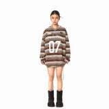 레트로 스트라이프 롱 티셔츠