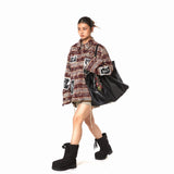 빈티지 플레드 패치워크 재킷