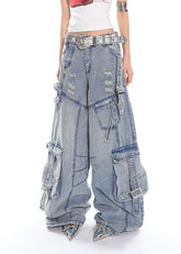 Tall Loose Deconstructed Jeans