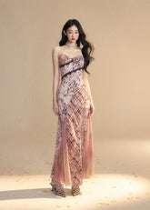 원숄더 스프링 드레스