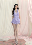 Purple Halter Two-Piece Set