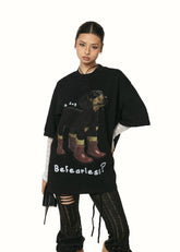 Sausage Dog Printed Cotton T-shirt