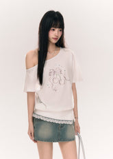 스위트코어 루즈 숄더 셔츠