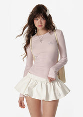 베이비 플레어 하이웨이스트 스커트 팬츠