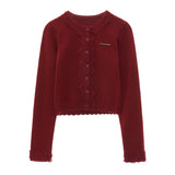 레이스 긴팔 니트 가디건