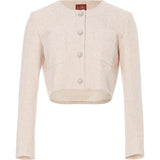 새틴 라펠이 달린 테일러드 블레이저