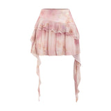 Pleated Cake Skirt Suspender Set
