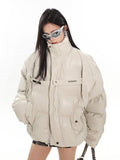 PU Leather Deconstructed Strap Jacket