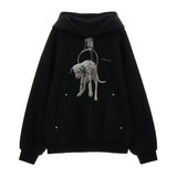 강아지 후드 스웨트셔츠 루즈 캐주얼 긴팔