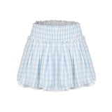 플레드 자수 재킷 & 레이스 스커트 세트