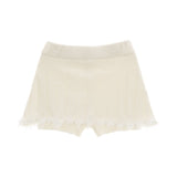 퍼핏 짧은 치마 바지와 함께한 대학 스타일 짧은 스웨터 탑