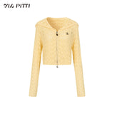 슬림핏 홀로우 숏 카디건