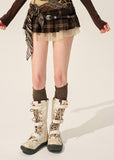 French Spliced A-Line Puffy Skirt