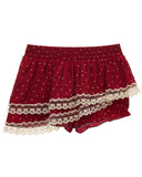 더블 레이어 물방울 무늬 불규칙 하프 스커트 반바지