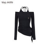 오프숄더 투웨어 티셔츠 탑