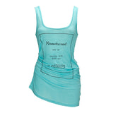 핫걸 레터 웨이스트 티셔츠