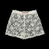 끈이 달린 플리츠 랜턴 레드 반바지