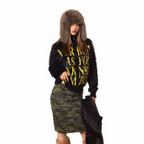 スタンドカラーカーディガン付きショートジッパーセーター