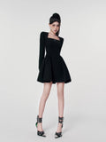 Black Puff Skirt Elegance Dress