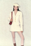 Chaebol Style Bat Sleeve Suit Set