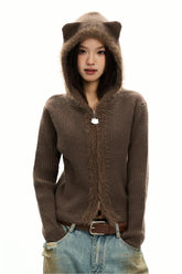 Bear Sweater Jacket Hoodie