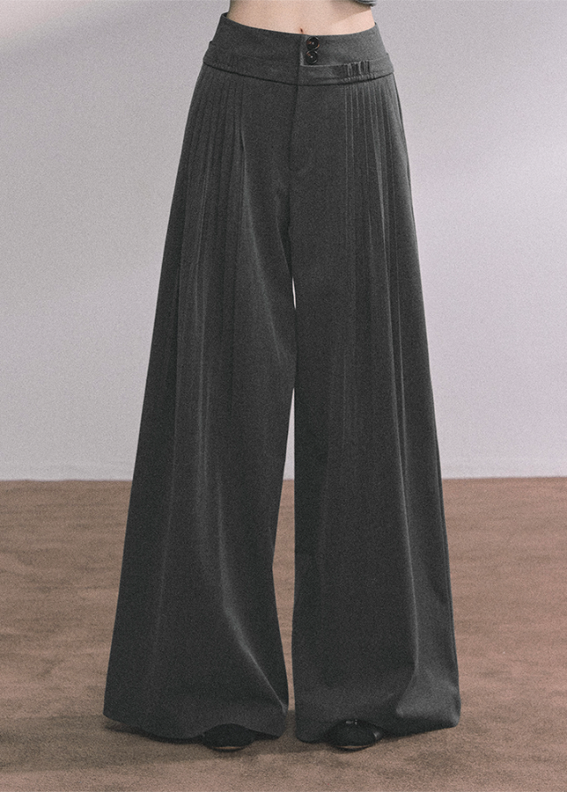 wide leg pants women, relaxed drape trousers, lazy style suit pants, autumn loose straight pants, american wide leg trousers, fw25 relaxed pants, palazzo lounge pants, minimalist flow trousers, loose fit straight pants
