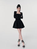 Black Puff Skirt Elegance Dress