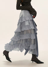 불규칙한 시스루 스커트