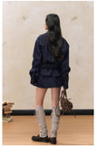 Waist-Slimming Denim Skirt Set – Fleece Lined