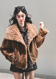 velvet winter jacket, korean fur jacket, lamb fur coat women, warm winter cotton jacket, thick cold proof coat, shearling velvet jacket, korean fashion outerwear, fw25 winter coat, fluffy winter jacket, womens warm jacket