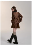 Cowhide Plush Cotton Skirt Set