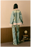 Plush Patchwork Denim Suit Set