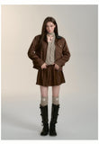 Cowhide Plush Cotton Skirt Set