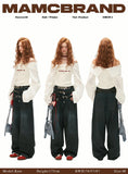 Lantern sleeve white shirt and bra