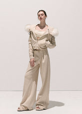 캐주얼 울 블렌드 팬츠