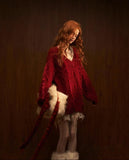 스카프 붕대 케이블 니트 스웨터