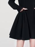 Black Puff Skirt Elegance Dress