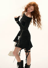 프렌치 스타일 미디 드레스