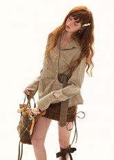 하운드투스 벨트 셔츠