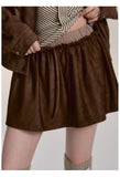 Cowhide Plush Cotton Skirt Set