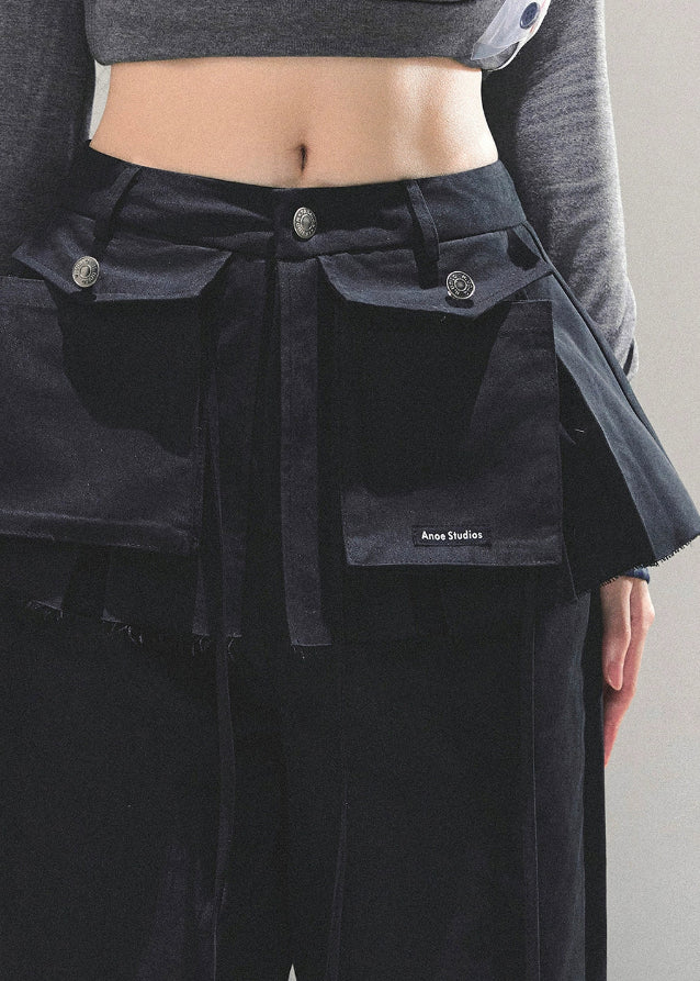 wide leg cargo pants women, bf style trousers, lazy style pants, american street fashion pants, autumn winter wide pants, oversized cargo trousers, utility design pants, korean streetwear bottom, baggy cargo pants women, fw25 fashion