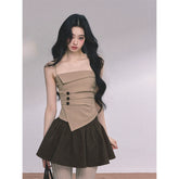 Madame Irène Asymmetric Bustier Set